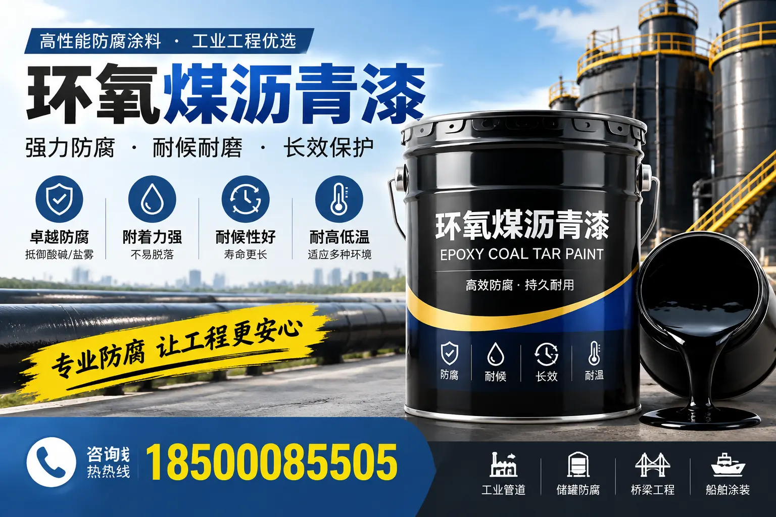 环氧煤沥青漆的施工方法与注意事项，确保在四平顺利完成